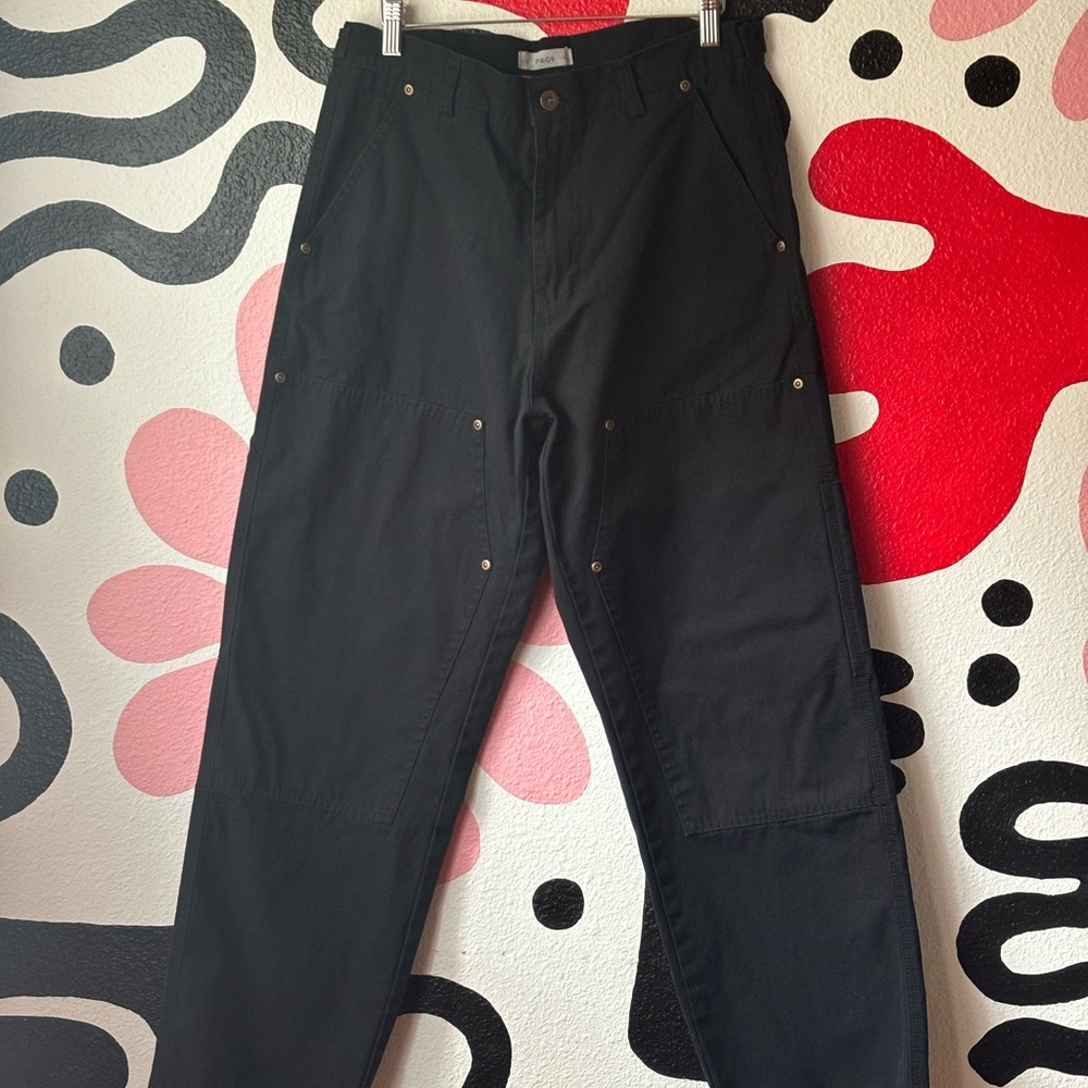 P&CO high waist black carpenter pants